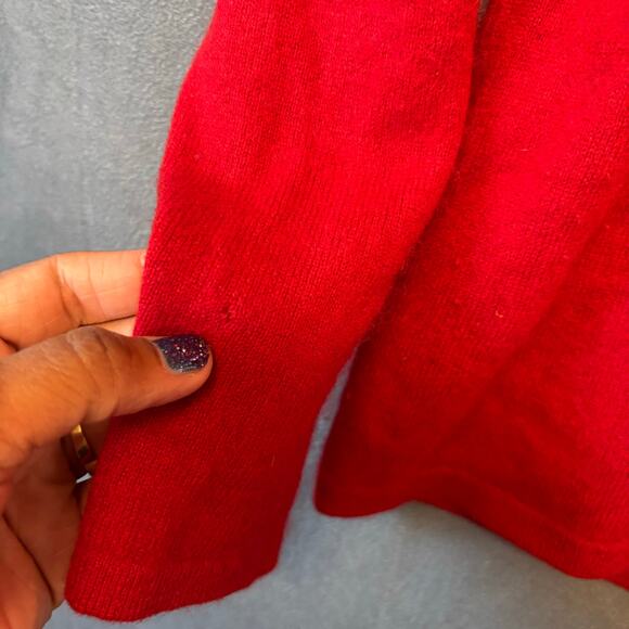 Charter Club Cashmere Sweater XL Red 2-Ply Turtleneck Pullover Classic Preppy - Picture 11 of 16